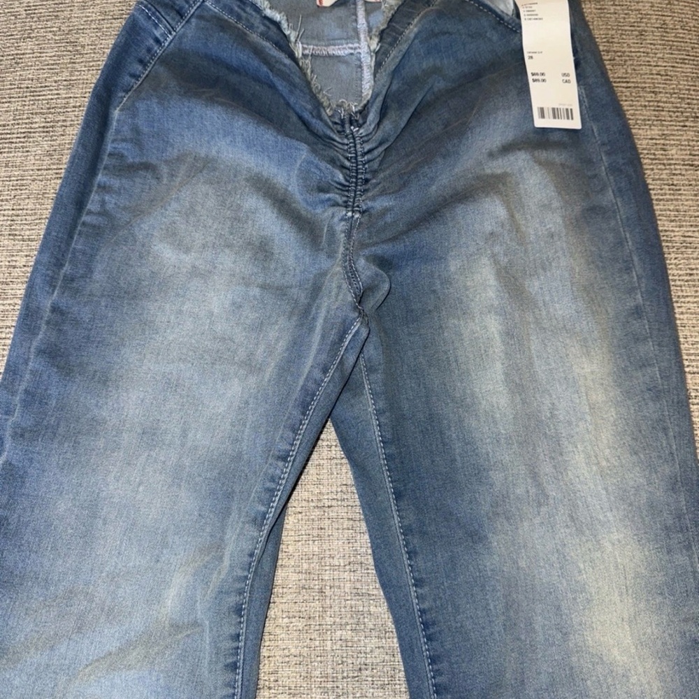 BDG Urban Outfitters Womens Jeans Flare Ruched V-Flare Side Zip NWT